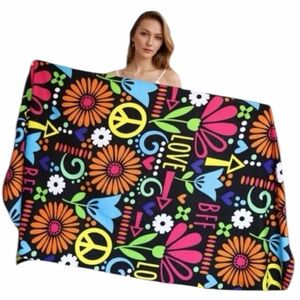 Colorful Groovy Oversized Beach Towel New